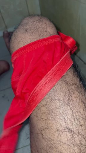 I put on my new sister-in-law's red bra