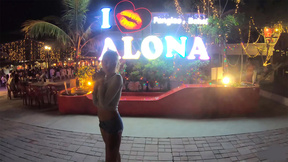 Amateur couple watches a fire show & has sex once back in the hotel
