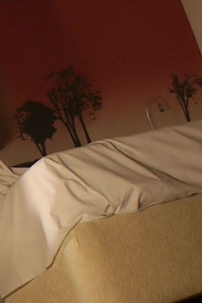 Big natural tits fitness teacher gives a precum dripping handjob and takes all the cum on her tits in a hotel room