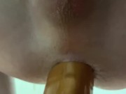 Sissy femboy taking bad dragon dildo in tight hole