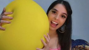 ESTOUREI UM BALÃO TAMANHO 40 NA CABEÇA COM CONFETES