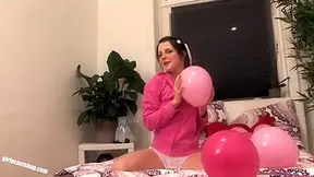 teen 18+ Jennin Plays With Balloons
