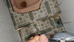 Walking to natural tourist attractions peeing in public toilets