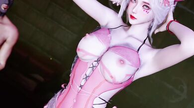 3D big boobs stripper cosplay babe cheating with big cock