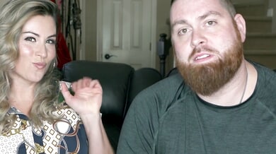 Blonde wife roleplay leads to handjob and deep throat after Viagra confusion