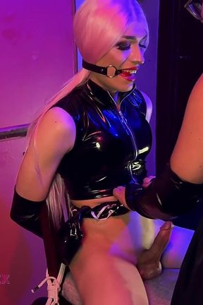 Bondage Ashe Vex Shemale in Oiled Latex Is Masturbated Until She Comes by Daniela Zhukov. Extended