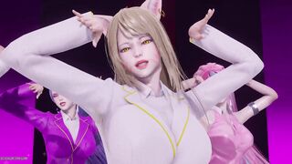 [MMD] CHUNG HA - Snapping Bombshell Striptease Ahri Akali Kaisa Evelynn Seraphine KDA 4K 60FPS