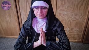 Virgin Nun Gives in to Devil Cock