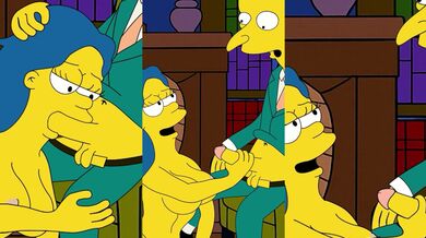 Marge sucks Mr Burns dry to pay his corporate debts