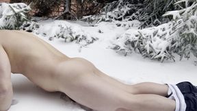 Frozen Heat: Naked in the Snow with a Massive Finish