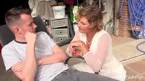 OldNanny - Mature MATURE BABE Seduces Hot Stud In Garage