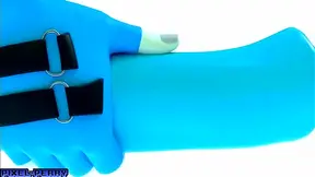 Adorable MLP Futa Pony Sucks Lollipop Seductively in Shiny Blue Outfit