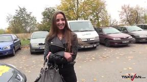 Fake driving and hard public fucking