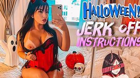 Latina Devil's JOI with Big Tits and Ass, Strapon-ed for Foot Cum