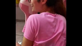 Nerd comendo a Ruiva de Dreads