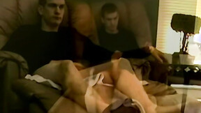 Handsome stud plays with himself in his home