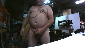 Nipple and Cock Play in the Shop
