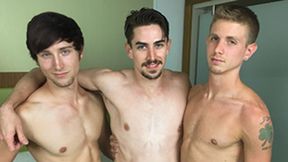 Tyler, Scotty & Jack barebacking each other in a 3some