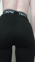 Juicy Vicki's Teasing Gym Leggings Show