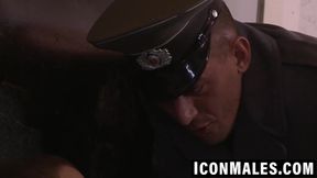 Alexander pulls Sam's thick cock into his hungry mouth