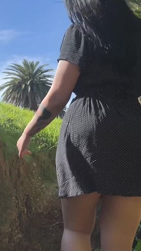 She Squirts Hard in Public