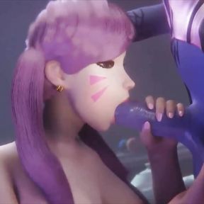 D.Va Jacking Off Futa Widowmaker Overwatch Futa Porn