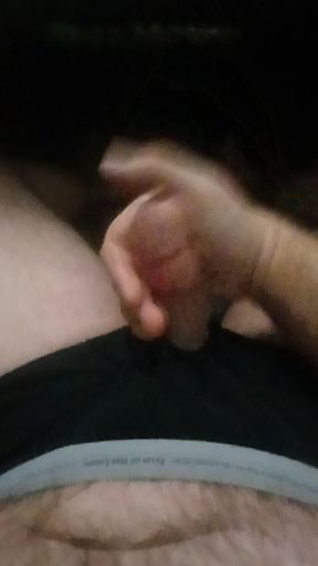 Jerking in vintage 2000s Black Fruit of the Loom briefs