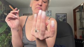 Mean Smoking Giantess Spits On &amp; Uses Tiny Man As An Ashtray