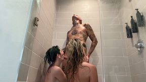 Fit Couple Threesome Fuck Emo Girl In The Shower - Devinrubbedraw - The Mandy Foxxx - Bradley C