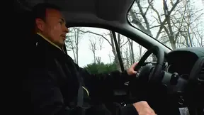 Sexy milf loves huge cock in the car