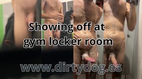 walking nude at gym locker room &amp; cumming in showers
