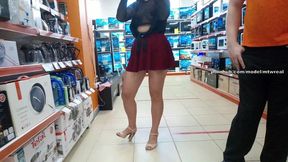 Public Store Wife Unleashes Her Tits and Pussy&#x270C;, Unfiltered Moments