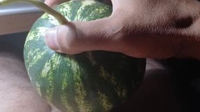 The watermelon is so sweet and juicy my penis liked it!