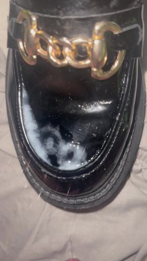 Cumshot patent loafers