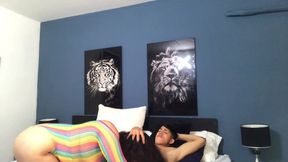 Hot blonde gives amateur boyfriend a randy blowjob