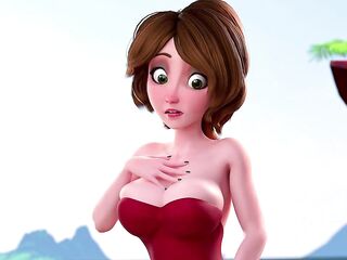 Sex on the Beach with Lewd Cass (HQ CG Manga Porn) Eng Sub