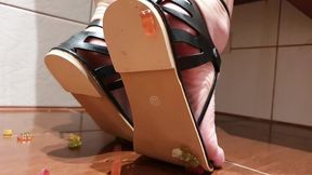 Unaware Giantess in Gladiaror Sandals Applying Make Up