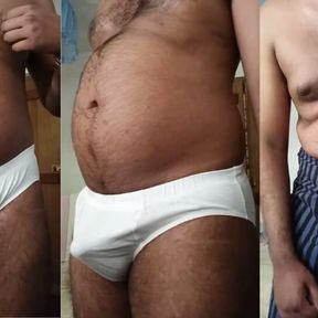 Handsome uncle underwear and Black Cock