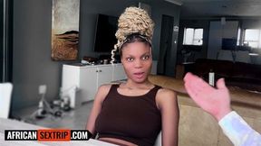 Amateur Big Tits Black Teen Drops To Her Knees Suck American BWC