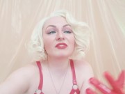 Strap-on POV video: topless Mistress in thigh high overknee boots with long gloves