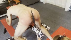 ASSHOLE CANING - cruelly destroyed tight ass
