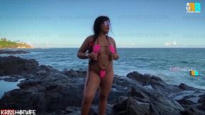 aventura com casal. cuckold da kriss hotwife filmando esposa namorando com negao dotado realizador baiano pelas ruas e praias de salvador . exibicionismo e muito sexo ao ar livre com mulher de