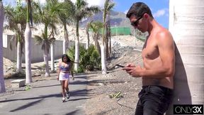 South American Devil devours cock in the park