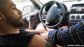 ”Horny Colombians Milo Star & Felipe Kun share steamy car sex”