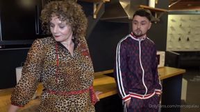 Merce Palau Enchants with Mature Brunette Lingerie Charm