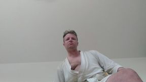 My stupid stepson watched his stepmother sucking my cock. He wanted to be his stepmother. I will shrink and crush him with my white sweaty sock...