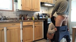 Sexy Arab Iraqi wife gets her rug pounded in the kitchen