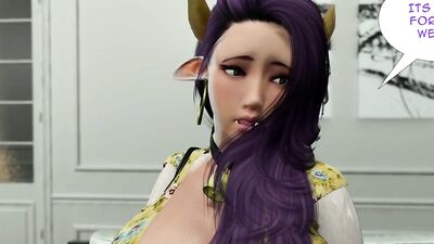 Watch this hentai babe take a massive dick in her shaved pussy in 3D