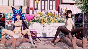 MMD Ramesses and Kangxi sex dance Lupin