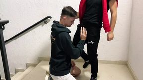 I satisfied my neighbor in the stairwell